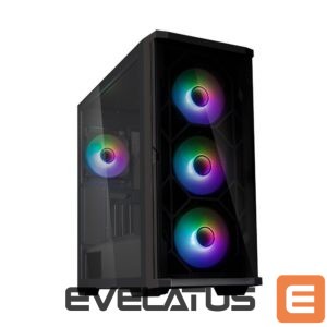 Arvuti korpus ZALMAN  Z10 DUO ATX ZM-IF120 x4 Black 