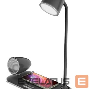 Laualamp Tellur  Nostalgia Wireless Desk Charger, Bluetooth Speaker, Desk Lamp black 