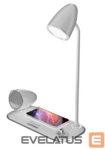 Desc lamp Tellur  Nostalgia Wireless Desk Charger, Bluetooth Speaker, Desk Lamp white 