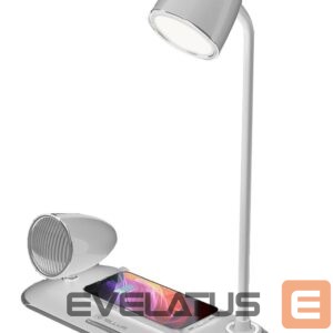 Laualamp Tellur  Nostalgia Wireless Desk Charger, Bluetooth Speaker, Desk Lamp white 