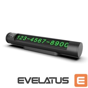 Car accessories Tellur  Temporary Car Parking Card For Two Phone Numbers Metallic Black 