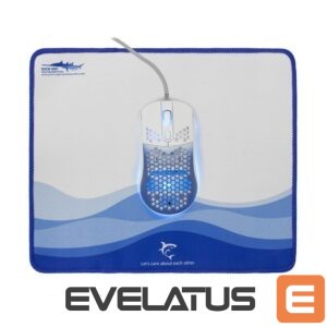 Datora pele White Shark  GMP-2201 Megalodon Mouse + Mousepad Bundle 