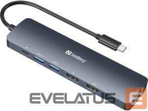 Cita datorprece Sandberg  136-43 USB-C 8K Display Dock 