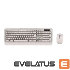 Citas preces Tellur  Green Wireless Keyboard and Mouse Nano Recever Creame 