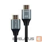 Kabelis Tellur  High Speed HDMI 2.0 cable, 4K 18Gbps plug-plug Ethernet gold-plated 1.5m black 