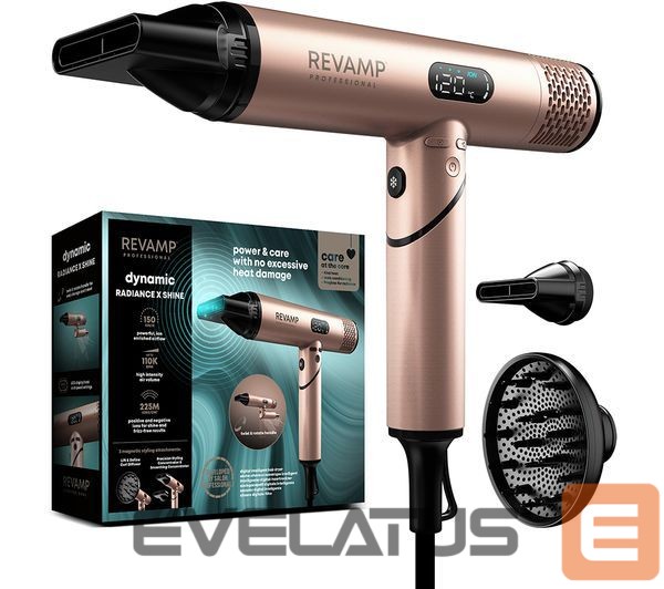 Juukseföön Revamp DR-6400GD-EU Dynamic Radiance x Shine Hair Dryer Gold