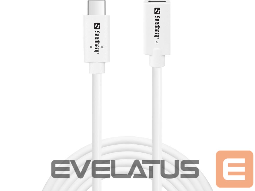 Cable Sandberg 136-55 USB-C>C M-F USB 3.1 100W, 2M