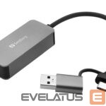 Adapteris Sandberg  136-68 USB-C/A 2.5 GbE RJ45 Adapter, 2.5 Gigabit Ethernet on USB-C 