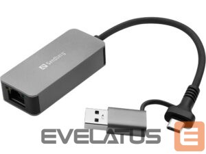 Parveidotājs Sandberg  136-68 USB-C/A 2.5 GbE RJ45 Adapter, 2.5 Gigabit Ethernet on USB-C 