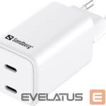 Laadijad ja juhtmed Sandberg  441-56 AC Charger Dual USB-C PD65W EU 