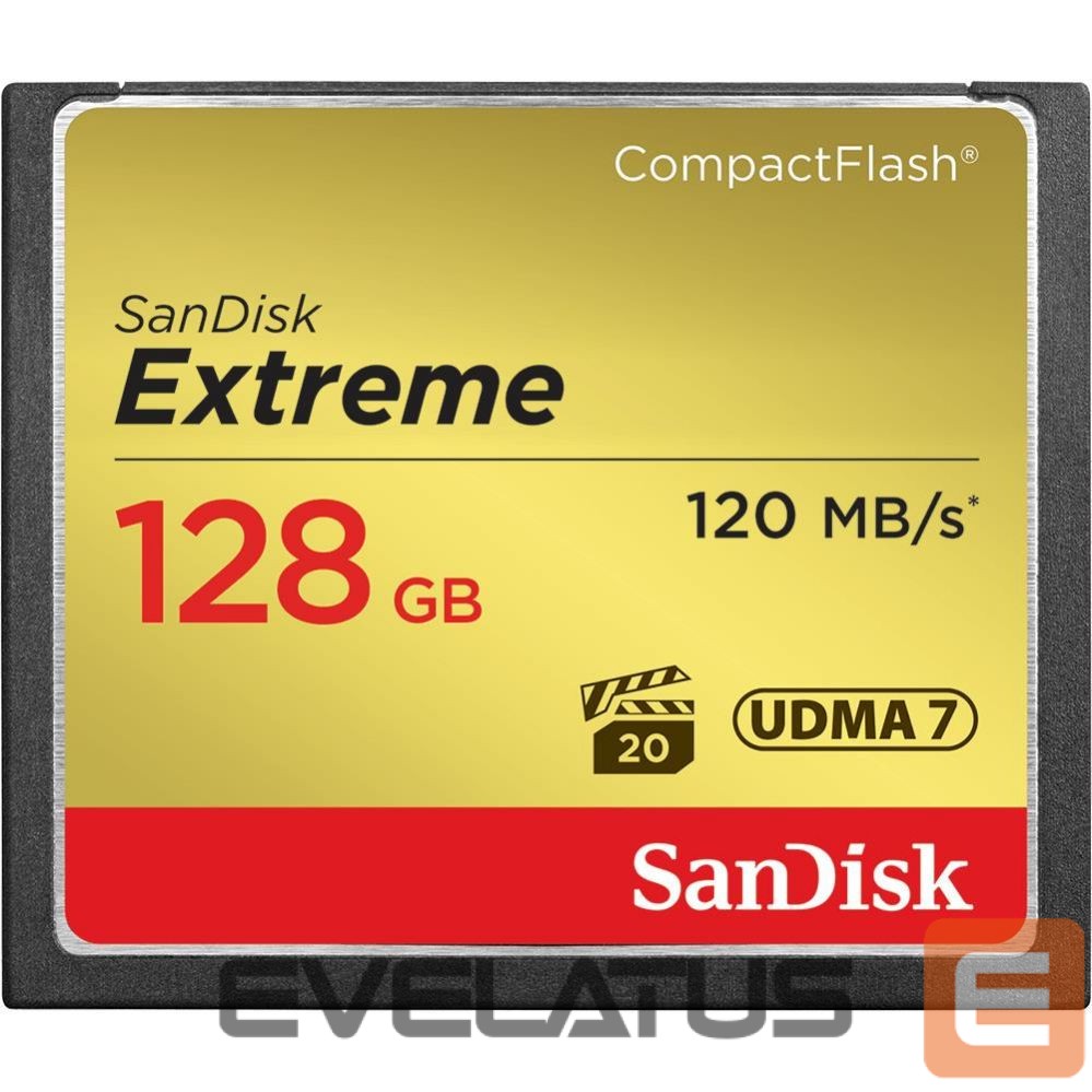 Other Computer Accessory SANDISK BY WESTERN DIGITAL MEMORY COMPACT FLASH 128GB/SDCFXSB-128G-G46 SANDISK