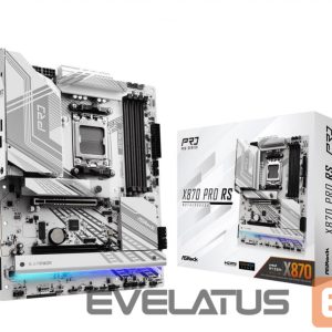 Motherboard for AMD processors Asrock  Mainboard||AMD X870|SAM5|ATX|Memory DDR5|Memory slots 4|1xPCI-Express 4.0 16x|1xPCI-Express 5.0 16x|4xM.2|1xHDMI|6xUSB 2.0|4xUSB 3.2|2xUSB-C|1xOptical S/PDIF|1xRJ45|2xAudio port|X870PRORS 