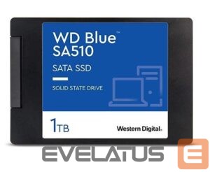 Kietasis diskas SDD Western Digital  SSD||Blue SA510|1TB|SATA 3.0|Write speed 510 MBytes/sec|Read speed 560 MBytes/sec|2,5"|TBW 400 TB|MTBF 1750000 hours|WDS100T3B0A 