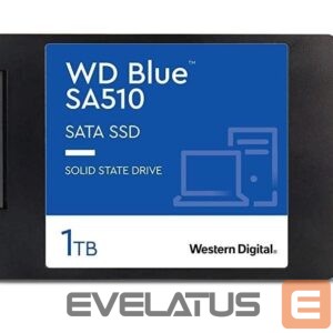 Kõvaketas SSD Western Digital  SSD||Blue SA510|1TB|SATA 3.0|Write speed 510 MBytes/sec|Read speed 560 MBytes/sec|2,5"|TBW 400 TB|MTBF 1750000 hours|WDS100T3B0A 