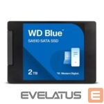 Kietasis diskas SDD Western Digital  SSD||Blue SA510|2TB|SATA 3.0|Write speed 520 MBytes/sec|Read speed 560 MBytes/sec|2,5"|TBW 500 TB|MTBF 1750000 hours|WDS200T3B0A 