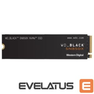 Kietasis diskas SDD Western Digital  SSD||Black SN850X|4TB|M.2|PCIE|NVMe|Write speed 6600 MBytes/sec|Read speed 7300 MBytes/sec|2.38mm|TBW 2400 TB|WDS400T2X0E 