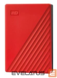 Cietais disks HDD Western Digital  External HDD||My Passport|6TB|USB 2.0|USB 3.2|Red|WDBR9S0060BRD-WESN 