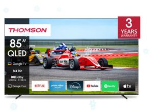 TV Thomson  TV Set||85"|4K/Smart|QLED|3840x2160|Wireless LAN|Bluetooth|Google TV|Black|85QG7S14 