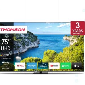 Televizoriai Thomson  TV Set||75"|4K/Smart|3840x2160|Wireless LAN|Bluetooth|Google TV|Black|75UG5C14 