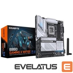 Pamatplate Intel procesorsiem Gigabyte  Mainboard||Intel B860 Express|LGA1851|ATX|Memory DDR5|Memory slots 4|1xPCI-Express 16x|2xM.2|1xHDMI|1xDisplayPort|1xAudio-In|1xAudio-Out|1xMicrophone|5xUSB 2.0|3xUSB 3.2|1xUSB-C|1xRJ45|B860GAMINGXWIFI6E1.0 