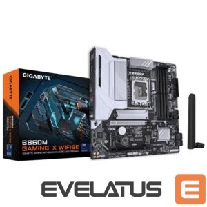 Motherboard for Intel processors Gigabyte  Mainboard||Intel B860 Express|LGA1851|Micro-ATX|Memory DDR5|Memory slots 4|2xPCI-Express 16x|2xM.2|1xHDMI|1xDisplayPort|1xAudio-In|1xAudio-Out|1xMicrophone|5xUSB 2.0|3xUSB 3.2|1xUSB-C|1xRJ45|B860MGAMINGXWIFI6E1.0 