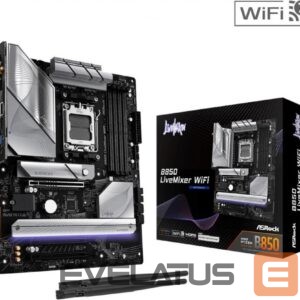 AMD protsessori emaplaat Asrock  Mainboard||AMD B850|SAM5|ATX|Memory DDR5|Memory slots 4|2xPCI-Express 4.0 16x|1xPCI-Express 5.0 16x|1xM.2|1xHDMI|1xDisplayPort|1xAudio-In|1xAudio-Out|2xUSB 2.0|1xUSB-C|1xOptical S/PDIF|1xRJ45|B850LIVEMIXERWIFI 