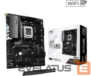 Pamatplate AMD procesorsiem Asrock  Mainboard||AMD B850|SAM5|ATX|Memory DDR5|Memory slots 4|1xPCI-Express 4.0 16x|1xPCI-Express 5.0 16x|1xM.2|1xHDMI|1xAudio-In|1xAudio-Out|1xMicrophone|6xUSB 2.0|4xUSB 3.2|1xUSB-C|1xRJ45|B850PRO-AWIFI 