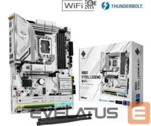 Intel protsessori emaplaat Asrock  Mainboard||Intel B860 Express|LGA1851|ATX|Memory DDR5|Memory slots 4|1xPCI-Express 4.0 16x|1xPCI-Express 5.0 16x|1xM.2|1xHDMI|1xDisplayPort|1xAudio-Out|1xMicrophone|3xUSB 2.0|6xUSB 3.2|1xUSB-C w/Thunderbolt|1xOptical S/PDIF|1xRJ45|B860STEELLEGENDWIFI 