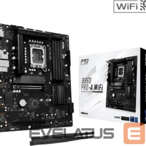 Intel protsessori emaplaat Asrock  Mainboard||Intel B860 Express|LGA1851|ATX|Memory DDR5|Memory slots 4|1xPCI-Express 4.0 16x|1xPCI-Express 5.0 16x|1xM.2|1xHDMI|1xDisplayPort|1xAudio-In|1xAudio-Out|1xMicrophone|2xUSB 2.0|6xUSB 3.2|1xUSB-C|1xRJ45|B860PRO-AWIFI 