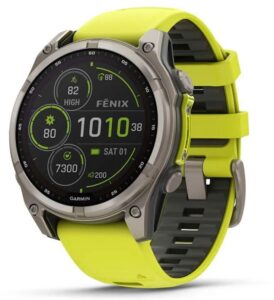 Viedpulksteni Garmin  SMARTWATCH FENIX 8 SAPP. SOLAR/YELLOW 010-02906-21 