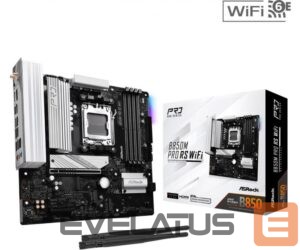 Pamatplate AMD procesorsiem Asrock  Mainboard||AMD B850|SAM5|Micro-ATX|Memory DDR5|Memory slots 4|1xPCI-Express 4.0 4x	|1xPCI-Express 5.0 16x|1xM.2|1xHDMI|1xDisplayPort|1xAudio-In|1xAudio-Out|1xMicrophone|4xUSB 2.0|3xUSB 3.2|1xUSB-C|1xRJ45|B850MPRORSWIFI 