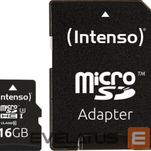 Muu arvutitarvik Intenso  MEMORY MICRO SDHC 16GB C10/W/ADAPTER 3433470 