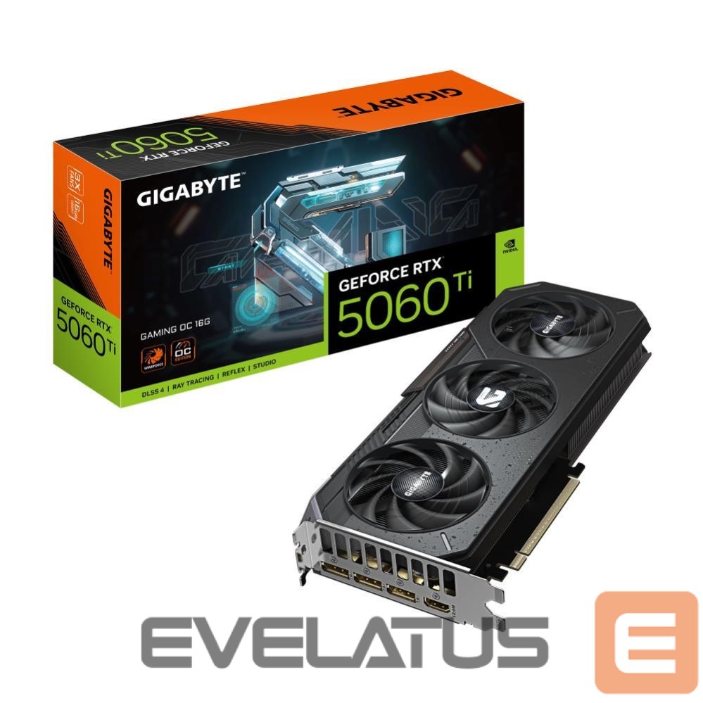 Graphic card / Video cards Gigabyte Graphics Card||NVIDIA GeForce RTX 5060 Ti|16 GB|GDDR7|128 bit|PCIE 5.0 16x|GPU 2647 MHz|Triple slot Heatpipe|1xHDMI|3xDisplayPort|N506TGAMINGOC-16GD1.0