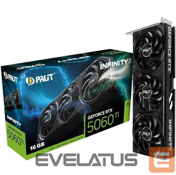 Graphic card / Video cards Palit Graphics Card||NVIDIA GeForce RTX 5060 Ti|16 GB|GDDR7|128 bit|PCIE 5.0 16x|Memory 1750 MHz|Triple slot Fansink|1xHDMI|3xDisplayPort|NE7506T019T1-GB2061S