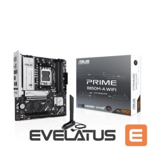 Pamatplate AMD procesorsiem Asus  Mainboard||AMD B850|SAM5|Micro-ATX|Memory DDR5|Memory slots 4|1xPCI-Express 4.0 16x|1xPCI-Express 5.0 16x|3xM.2|1xHDMI|2xDisplayPort|4xUSB 2.0|4xUSB 3.2|1xRJ45|3xAudio port|PRIMEB850M-AWIFI 