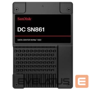 Kõvaketas SSD SANDISK BY WESTERN DIGITAL  SSD||DC SN861|3.84TB|U.2|PCIe Gen5|NVMe|Write speed 7200 MBytes/sec|Read speed 13700 MBytes/sec|15mm|SDS6BA138PSP9X30TS2526 