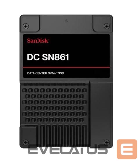 Kõvaketas SSD SANDISK BY WESTERN DIGITAL SSD||DC SN861|3.84TB|U.2|PCIe Gen5|NVMe|Write speed 7200 MBytes/sec|Read speed 13700 MBytes/sec|15mm|SDS6BA138PSP9X30TS2526