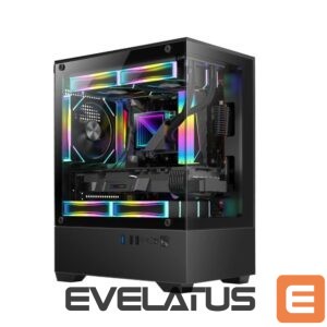 Datoru korpusi GOLDEN TIGER  Case||Raider SL-2|MiniTower|Case product features Transparent panel|Not included|Colour Black|RAIDERSL-2 