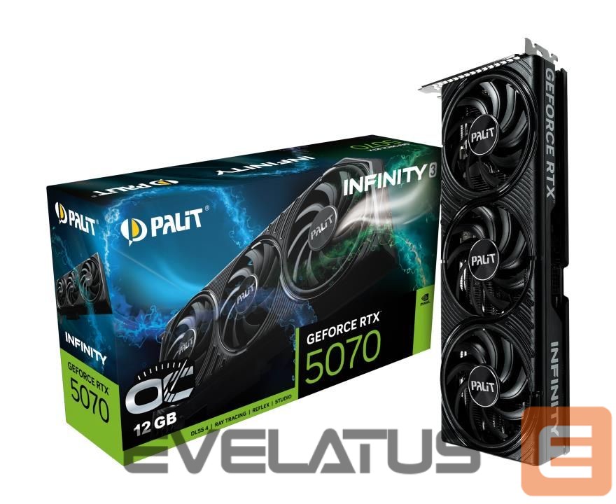 Graphic card / Video cards Palit Graphics Card||NVIDIA GeForce RTX 5070|12 GB|GDDR7|192 bit|PCIE 5.0 16x|Triple slot Fansink|NE75070S19K9-GB2050S
