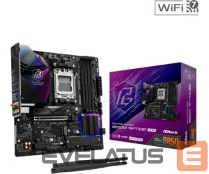 Pamatplate AMD procesorsiem Asrock  Mainboard||AMD B850|SAM5|Micro-ATX|Memory DDR5|Memory slots 4|1xHDMI|1xDisplayPort|1xAudio-In|1xAudio-Out|1xMicrophone|4xUSB 2.0|3xUSB 3.2|1xUSB-C|1xRJ45|B850MRIPTIDEWIFI 