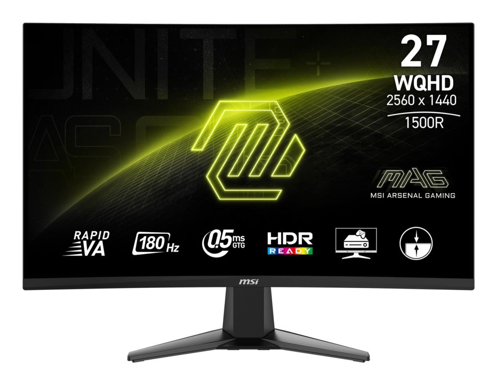 Monitor MSI LCD Monitor||27 "|2560 x 1440 pixels|Quad HD|Native aspect ratio 16:9|LCD|Curved|MAG27CQ6F