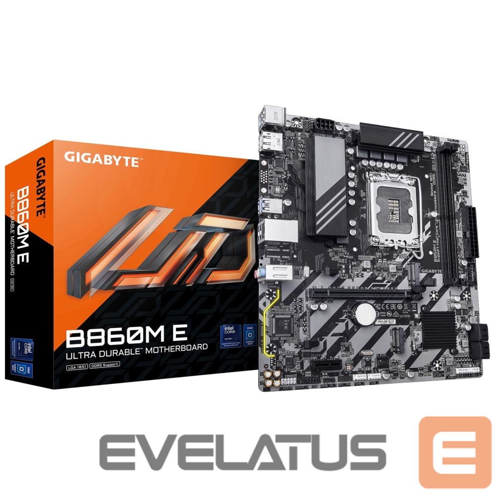 Motherboard for Intel processors Gigabyte Mainboard||Intel B860 Express|LGA1851|Micro-ATX|Memory DDR5|Memory slots 4|B860ME1.0