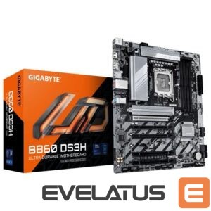 Pamatplate Intel procesorsiem Gigabyte  Mainboard||Intel B860 Express|LGA1851|ATX|Memory DDR5|Memory slots 4|4xPCI-Express 4.0 1x|1xPCI-Express 5.0 16x|2xM.2|1xHDMI|1xDisplayPort|4xUSB 2.0|1xUSB-C|1xPS/2|1xRJ45|3xAudio port|B860DS3H 