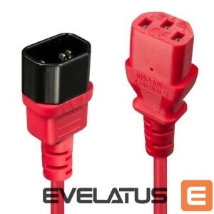 Parveidotājs LINDY  CABLE POWER IEC EXTENSION 0.5M/RED 30476 