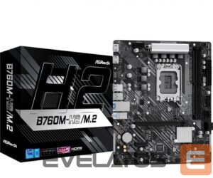 Intel protsessori emaplaat Asrock  Mainboard||Intel B760 Express|LGA1700|Micro-ATX|Memory DDR5|Memory slots 2|2xPCI-Express 3.0 1x|1xPCI-Express 4.0 16x|3xM.2|2xHDMI|2xUSB 2.0|4xUSB 3.2|1xRJ45|3xAudio port|B760M-H2/M.2 
