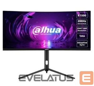 Monitorid DAHUA  LCD Monitor||DHI-LM30-E330CA|30"|Gaming/Curved/21 : 9|Panel VA|2560x1080|21:9|200Hz|1 ms|Swivel|Tilt|Colour Black|LM30-E330CA 