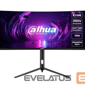 Monitor DAHUA  LCD Monitor||DHI-LM30-E330CA|30"|Gaming/Curved/21 : 9|Panel VA|2560x1080|21:9|200Hz|1 ms|Swivel|Tilt|Colour Black|LM30-E330CA 