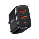 Laadija Baseus  [AFTER RETURN] Baseus Compact quick charger 2x USB / USB Type C 30W 3A Power Delivery Quick Charge black (CCXJ-E01) 