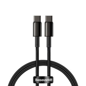 Cable Baseus  Baseus CATWJ-01 USB-C - USB-C PD QC cable 100W 5A 1m - black 