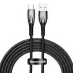 Kabelis Baseus  [RETURNED ITEM] Baseus Glimmer Series Fast Charging Cable USB-A - USB-C 100W 480Mbps 2m black 